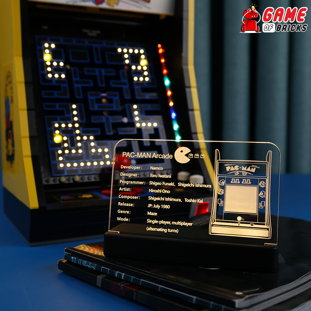 Game of Bricks LED Nameplate for PAC-MAN Arcade 10323